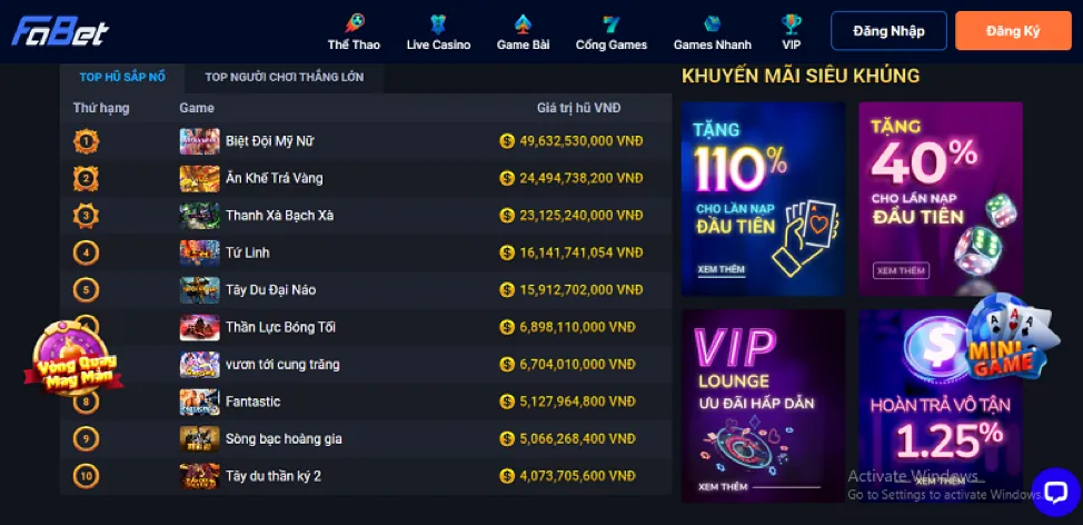 Khuyến mãi slot fly88p